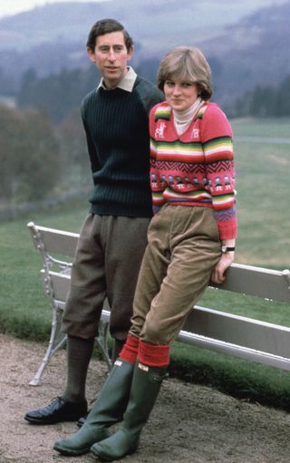 Prince Charles and Princess Diana at Balmoral