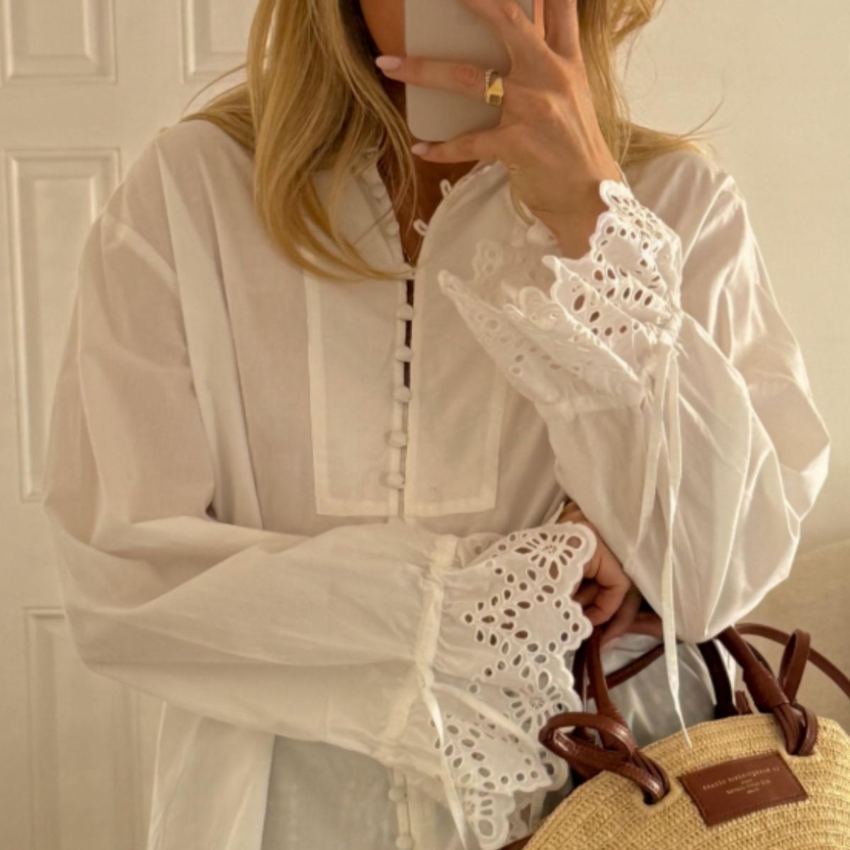 woman taking selfie