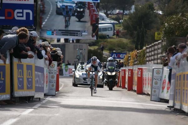 Lieuwe Westra (Vacansoleil-DCM) put in a brave effort but had to settle for second.