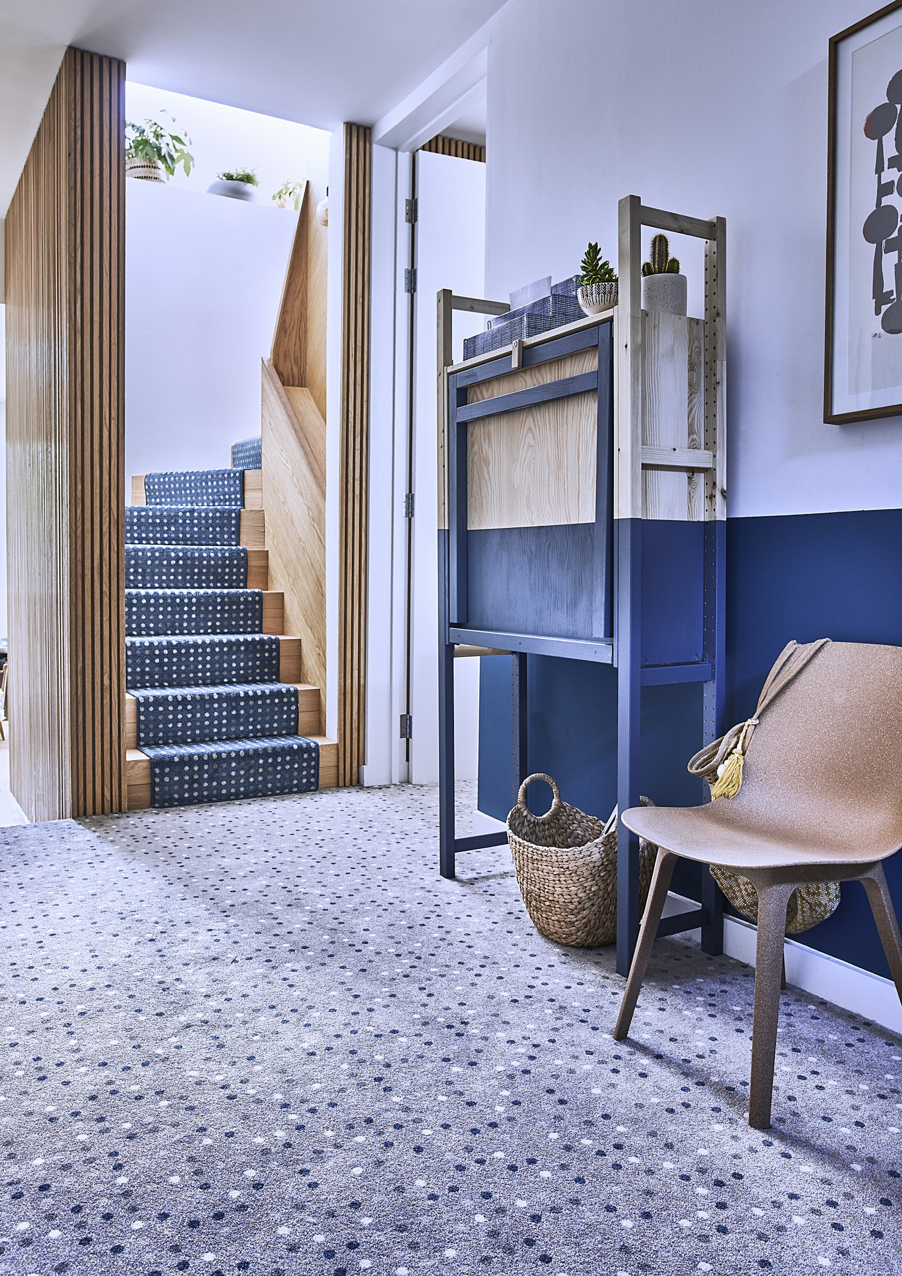 small hallway ideas with carpeted flooring