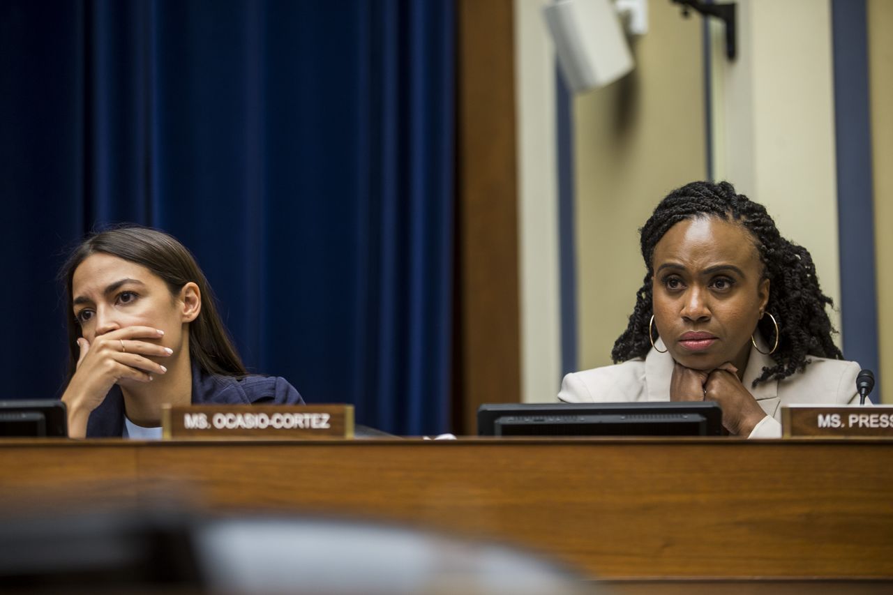 Alexandria Ocasio-Cortez and Ayanna Pressley.