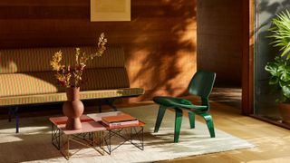 Sofa and LCW by Eames, reissued by Herman Miller x Hay in new colours and materials