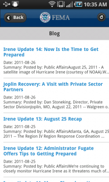 FEMA Android app