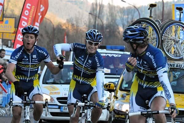 Alberto Ongarato and his Vacansoleil Pro Cycling Team were happy to finish.