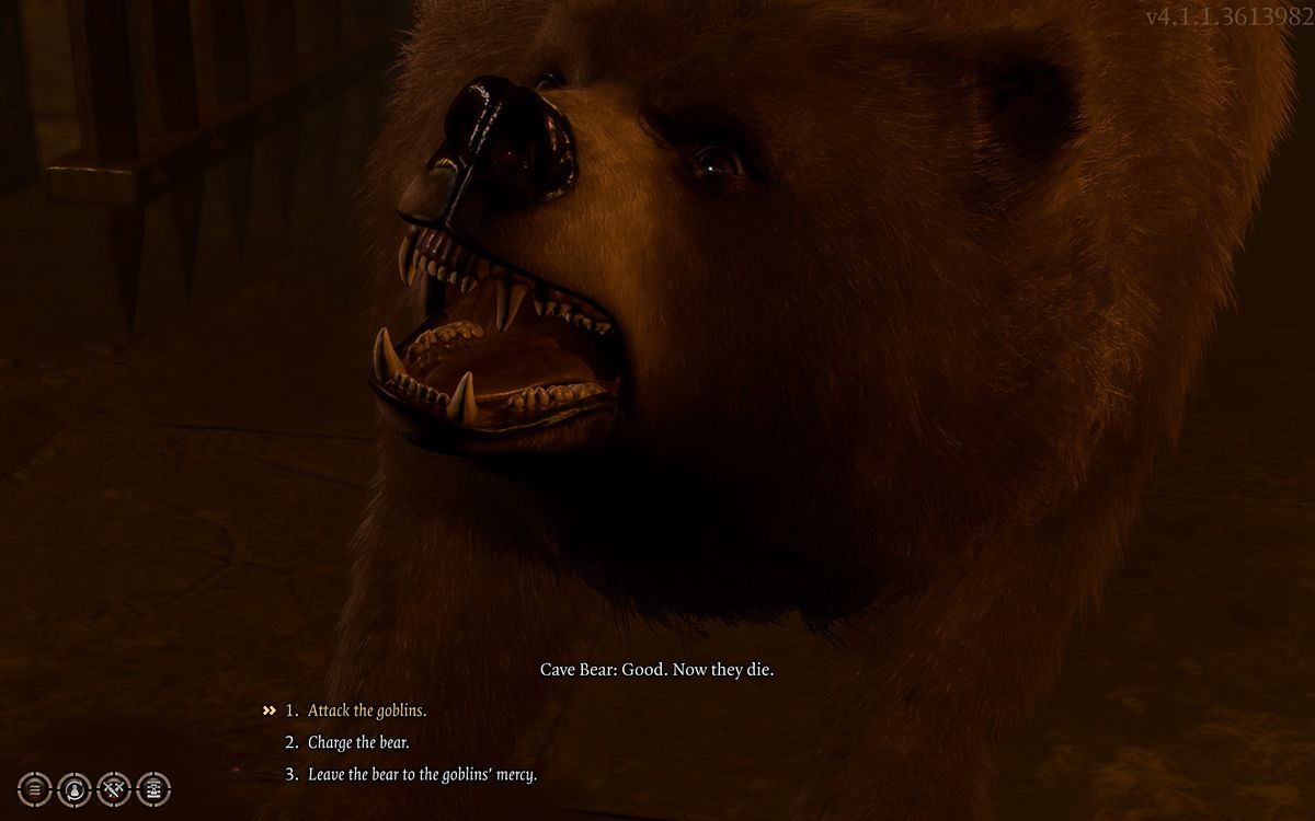 A bear that you can attack or rescue