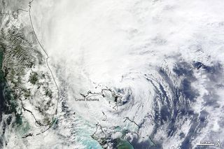 Hurricane Sandy satellite image