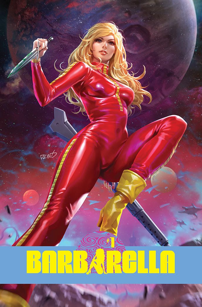 "Barbarella" is back in space for sci-fi action in Dynamite Entertainment's new series launching July 21, 2021.