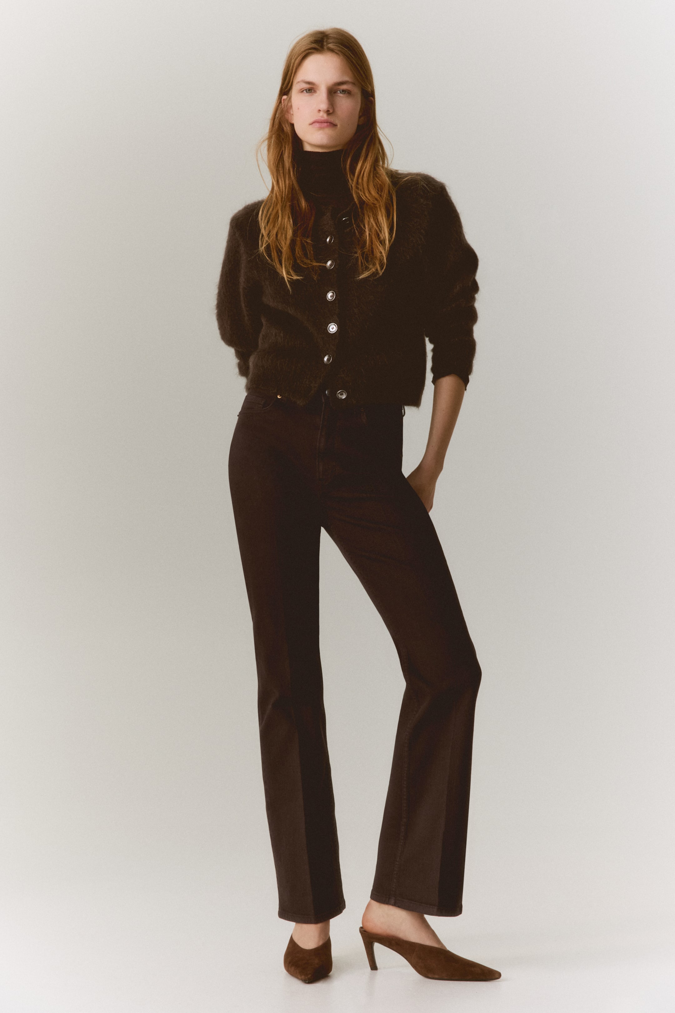 Bootcut High Jeans - Dark Denim Blue