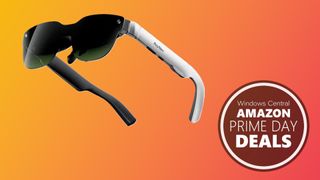 RayNeo Air 3s AR glasses on a gradient background