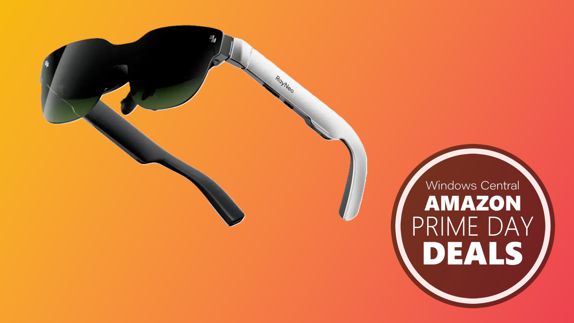 RayNeo Air 3s AR glasses on a gradient background