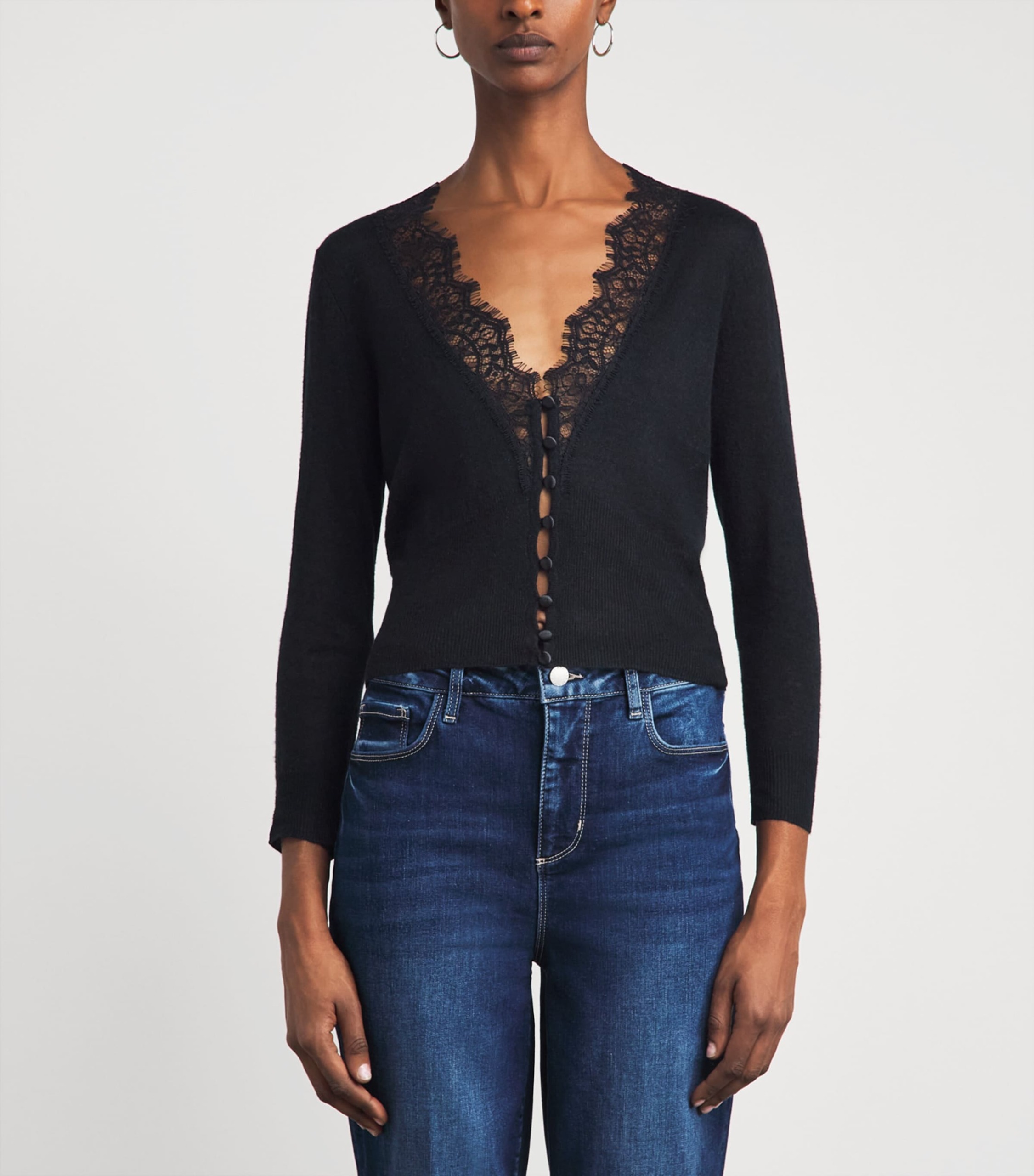 L'agence Lace-Trim Eluna Cardigan