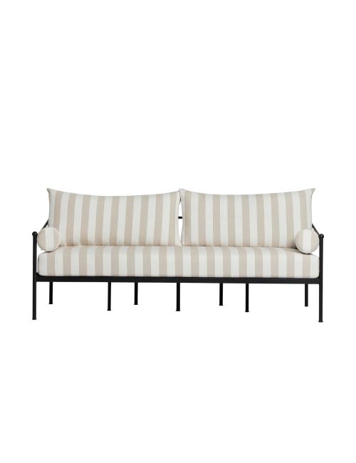 Leni Outdoor Sofa, Natural Stripe