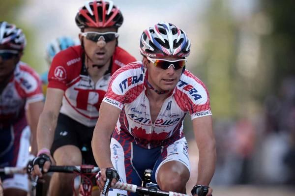 Danilo Di Luca (Katusha) in his first Liege-Bastogne-Liege since his return from suspension.