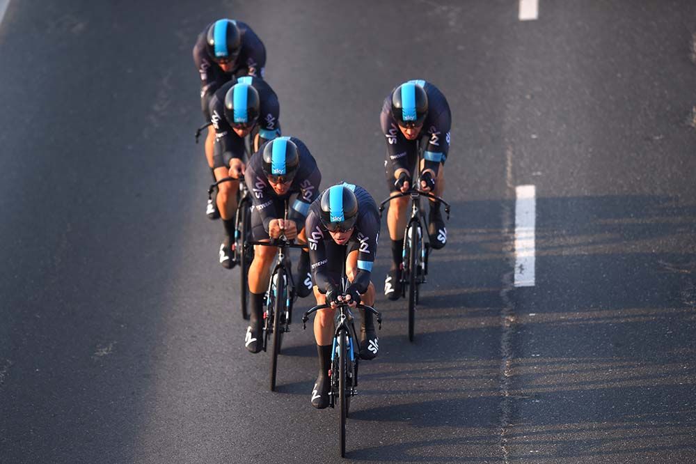 Team Sky fought for fourth place