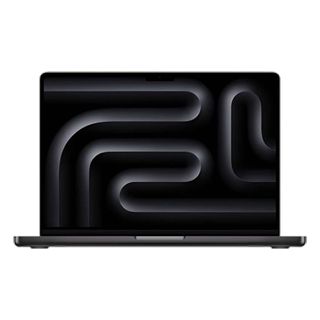 black Apple 2024 14-inch MacBook Pro Laptop with M4 Pro on white background