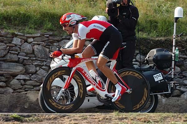 Fabian Cancellara (Switzerland) looked smooth throughout.