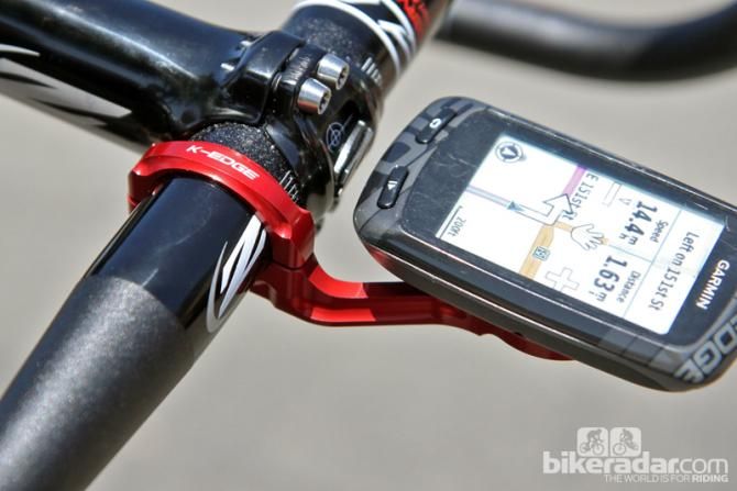 Due in July, AceCo's new K-Edge mount for newer Garmin Edge computers will feature a sleeker two-piece aluminum design plus a novel dual-material interface.
