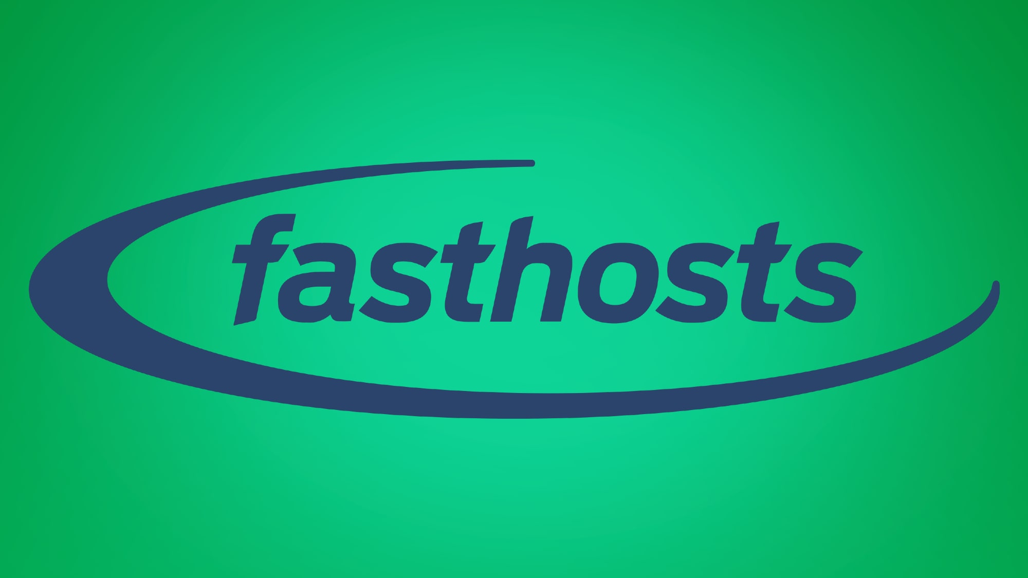 Fasthosts logo on green background