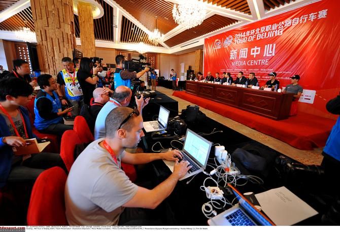 Journalists at the Tour of Beijing