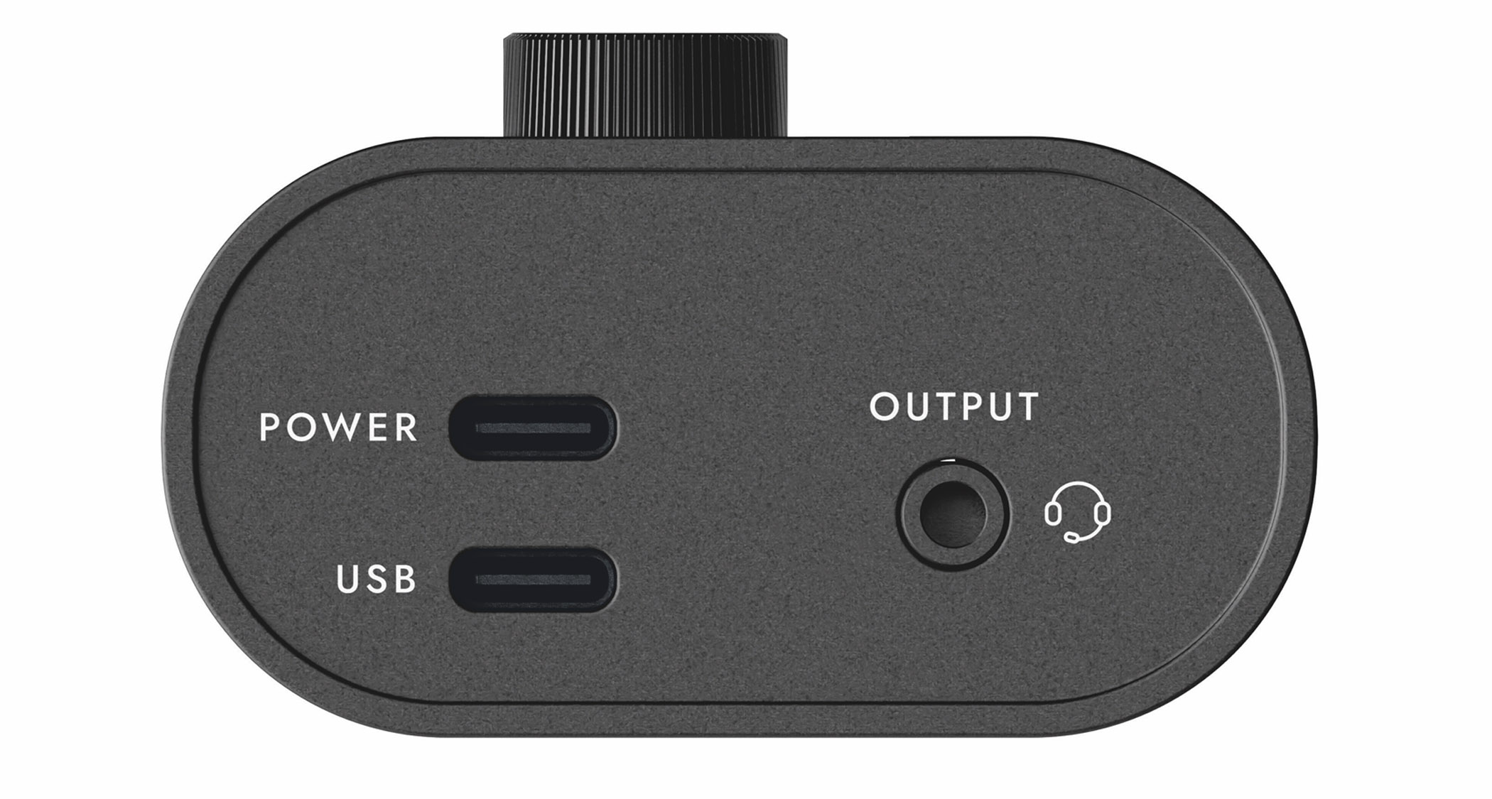 Blackstar Amplification Polar Go: the super-compact audio interface has a white fascia, black knobs and sides, and is small enough to fit inside the palm of your hand.