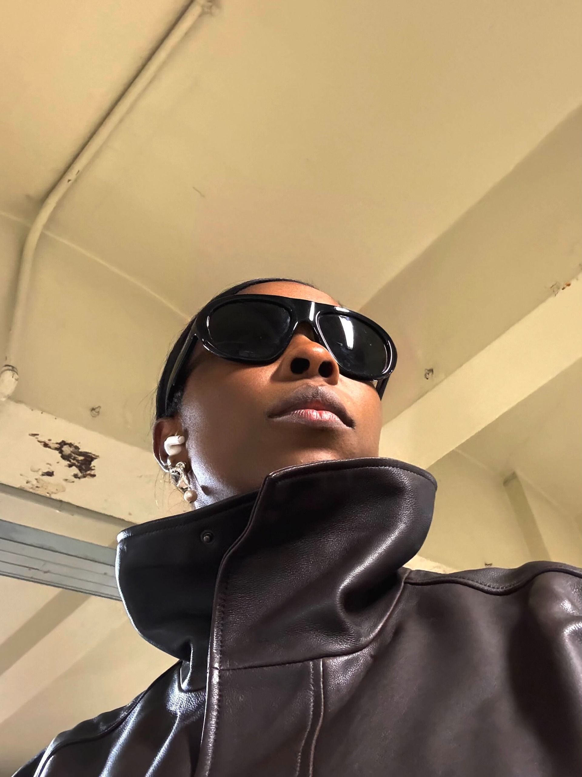 @cortnebonilla wearing nour hammour funnel-neck