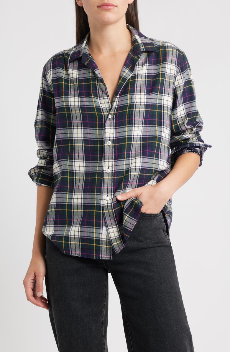 Plaid Relaxed Fit Cotton Button-Up Shirt