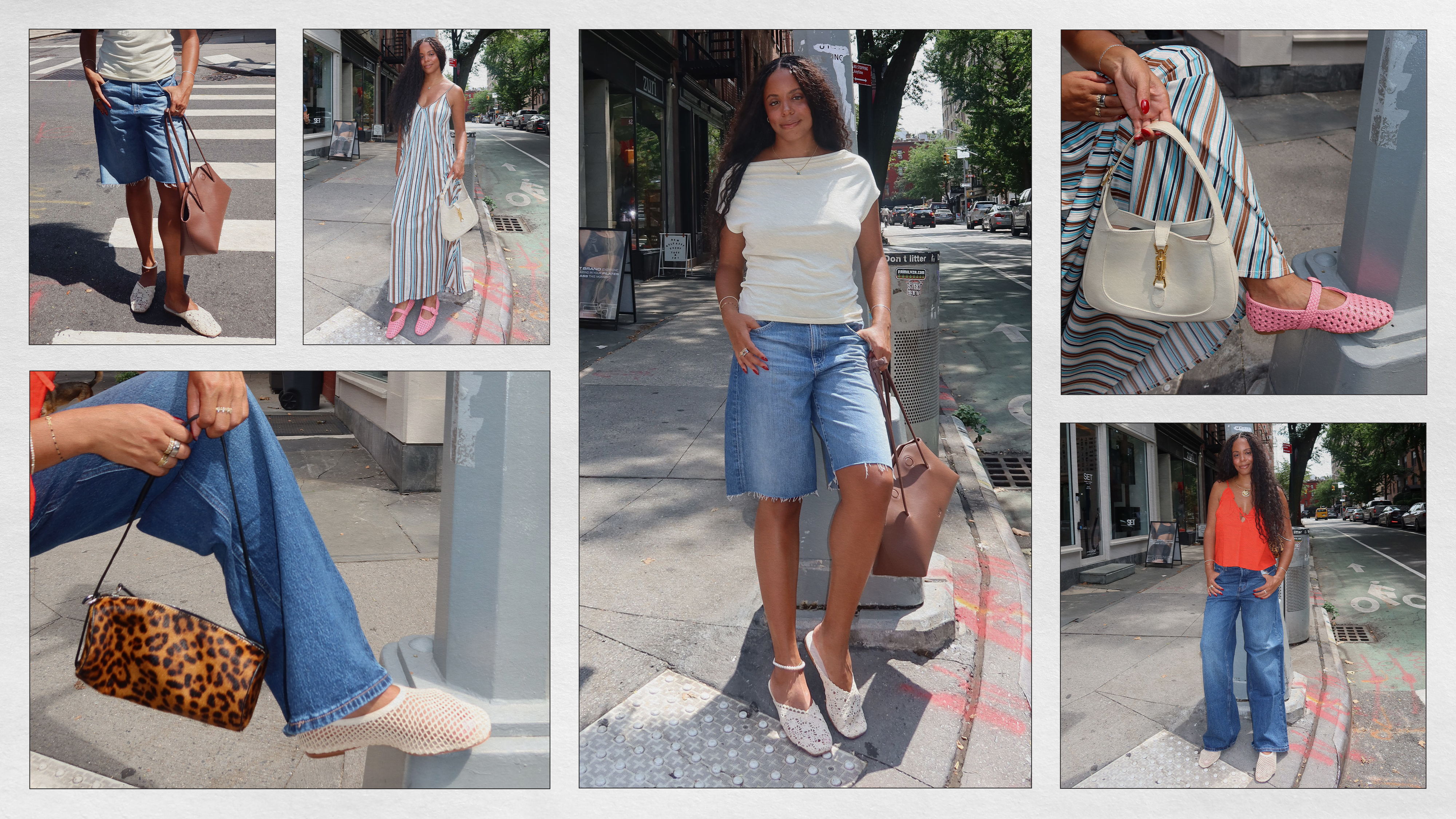 Sierra Mayhew wearing crochet flats.