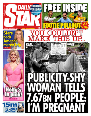 daily star meghan markle pregnancy headline