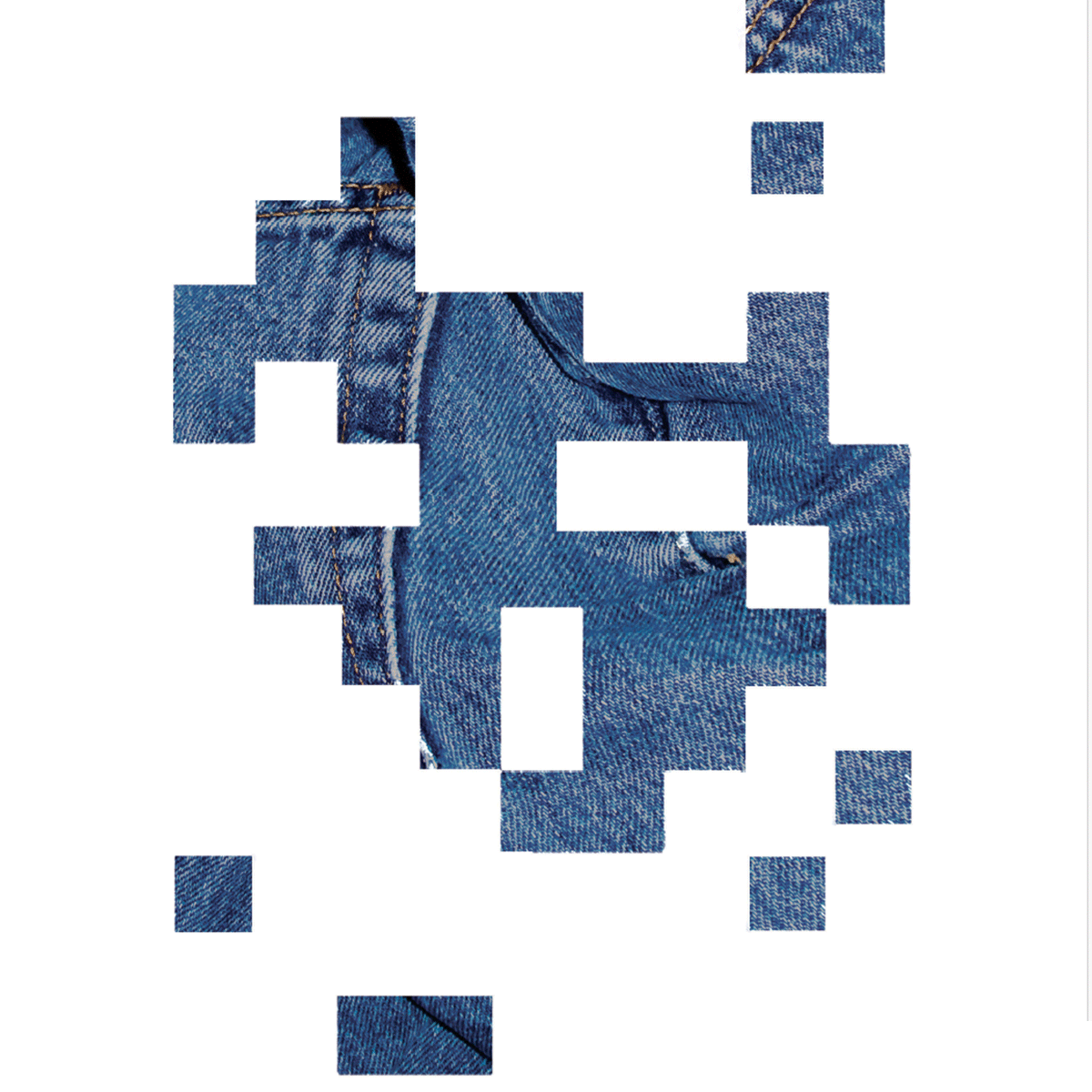 a collage graphic showing a detail image of a pair of jeans