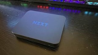 The top branding of the NZXT Signal HD60 capture card