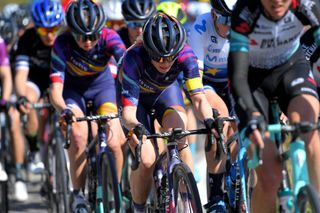 SIENA ITALY MARCH 06 Tiffany Cromwell of Australia and Team Canyon SRAM Racing during the Eroica 7th Strade Bianche 2021 Womens Elite a 136km race from Siena to Siena Piazza del Campo StradeBianche on March 06 2021 in Siena Italy Photo by Luc ClaessenGetty Images