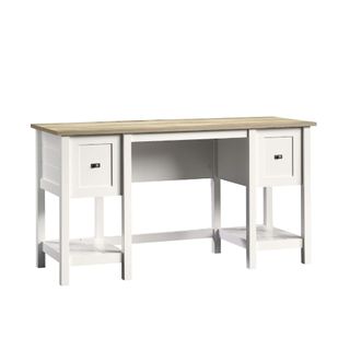 A white wooden desk