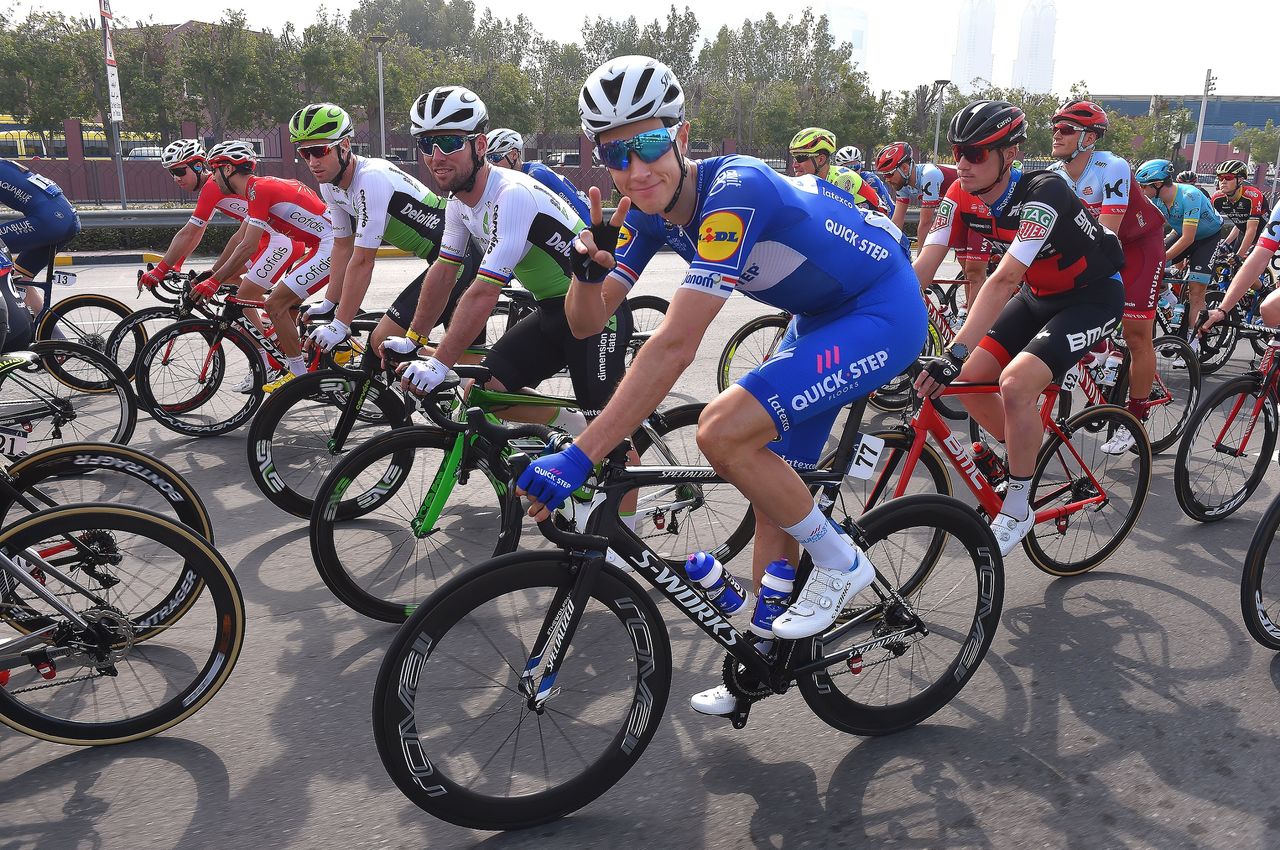 Niki Terpstra enjoying himself in the peloton