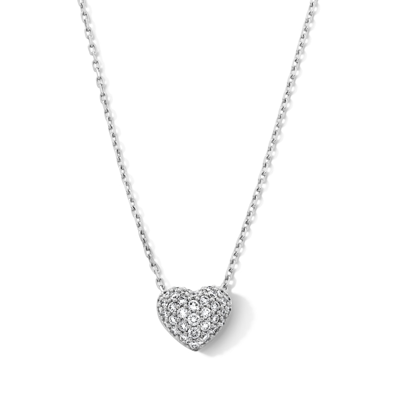 zales, 1/4 Ct. Lab-Grown Multi-Diamond Heart Necklace
