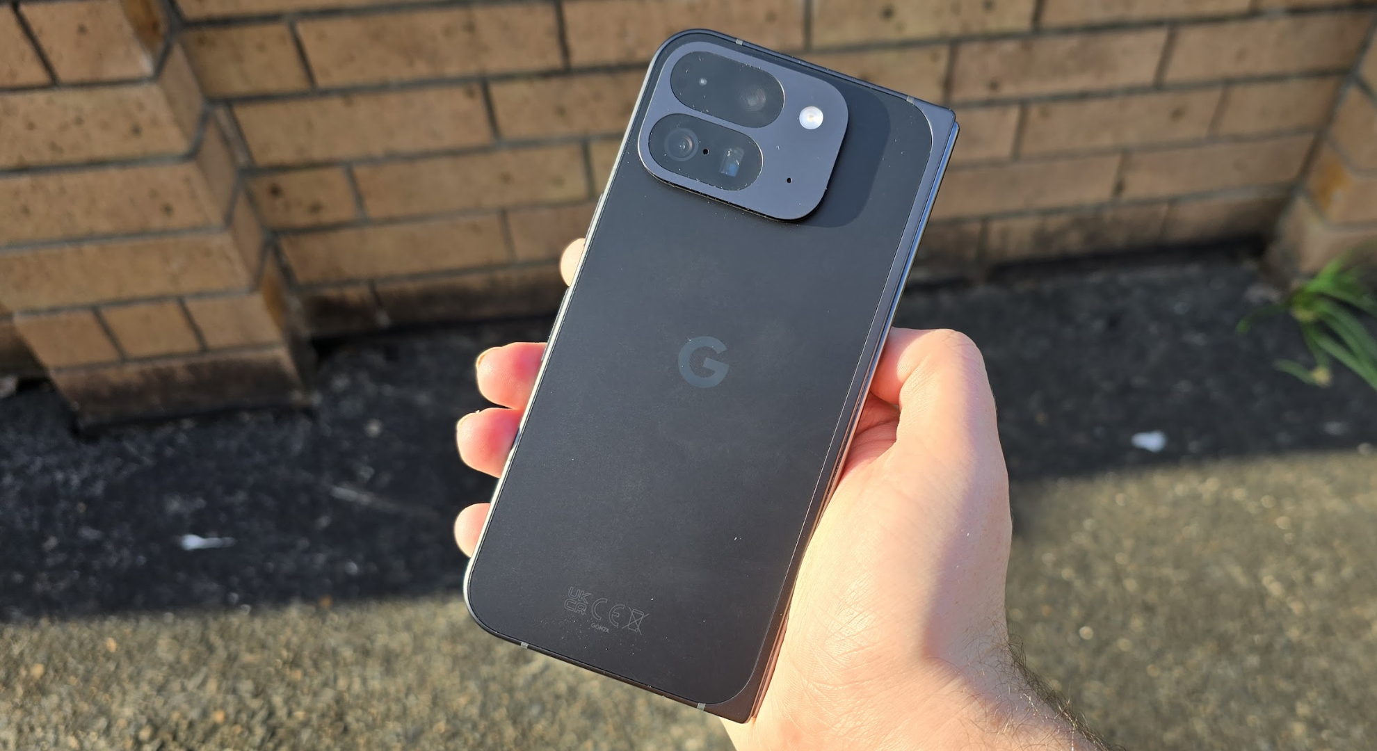 The back of the Google Pixel 9 Pro Fold