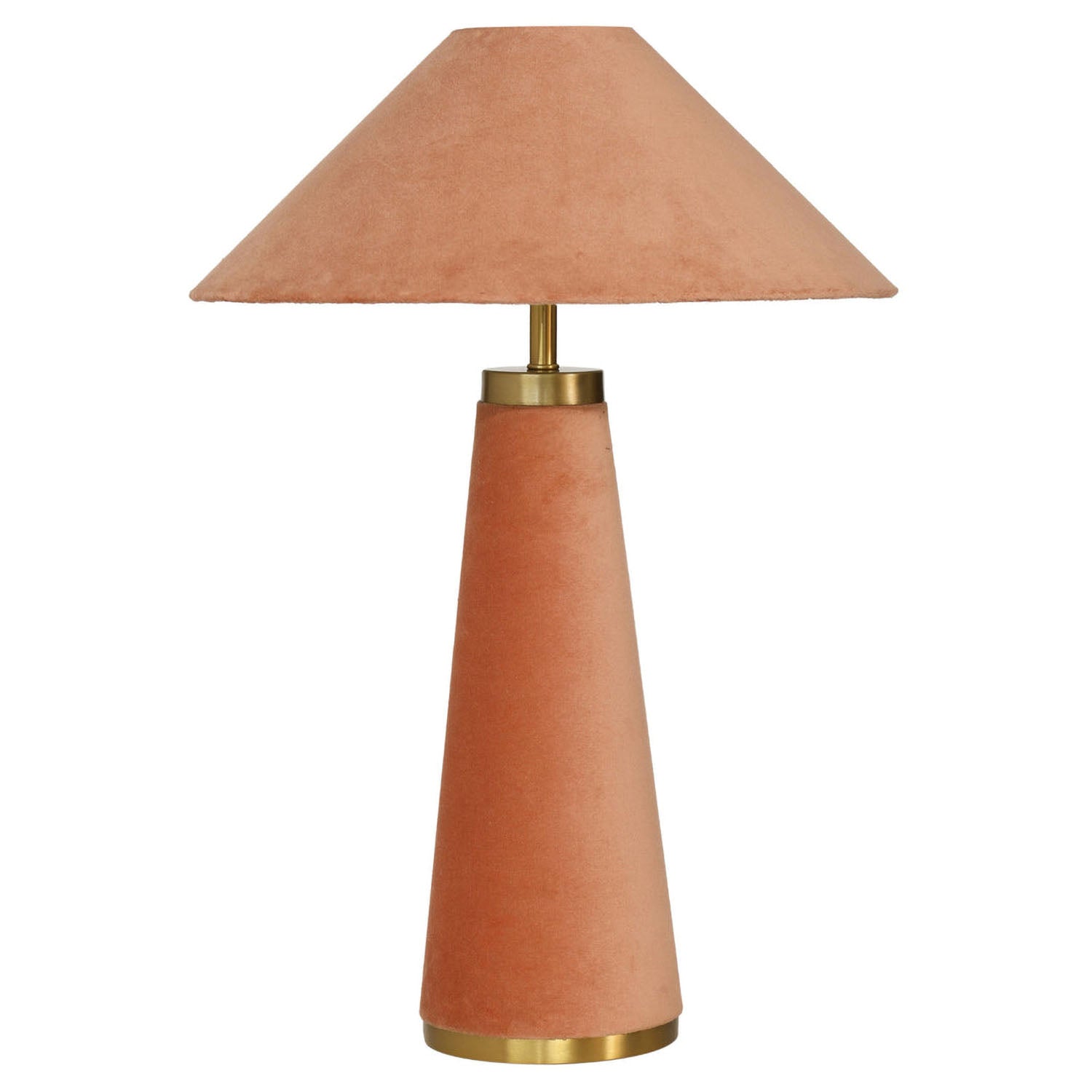 Tov Furniture Graham Velvet Table Lamp - Terracotta