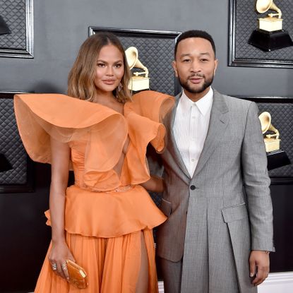 los angeles, california january 26 chrissy teigen and john legend attend the 62nd annual grammy awards at staples center on january 26, 2020 in los angeles, california photo by axellebauer griffinfilmmagic