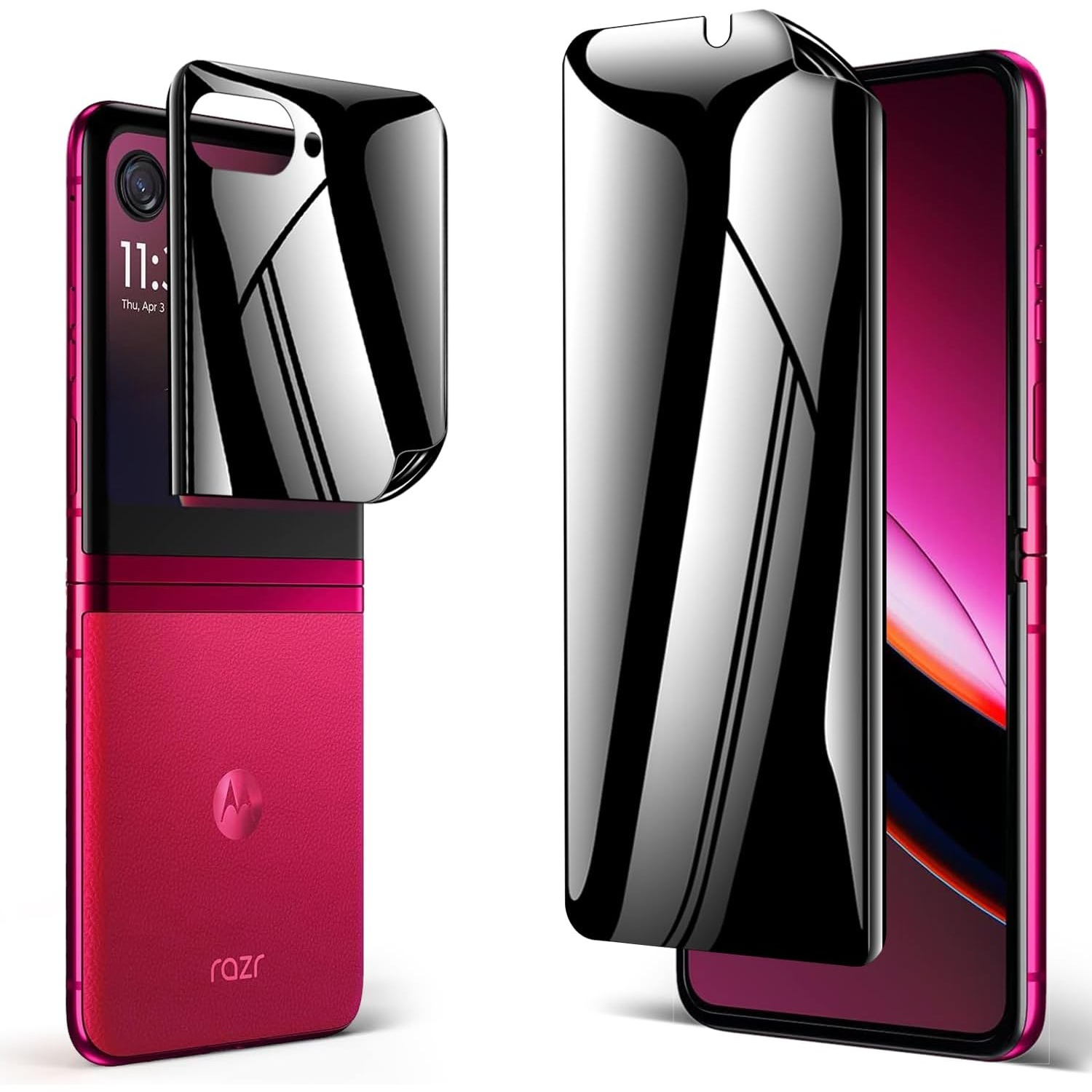 IMERHOC 2 Pack for Motorola Razr 2024 Privacy Screen Protector