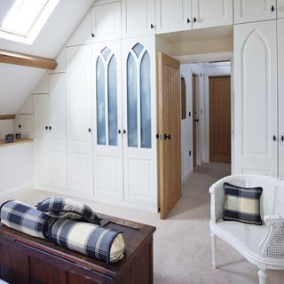 chic built in bedroom storage with bespoke wardrobes