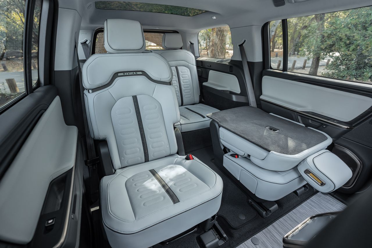 The new second row seating in the Rivian R1S