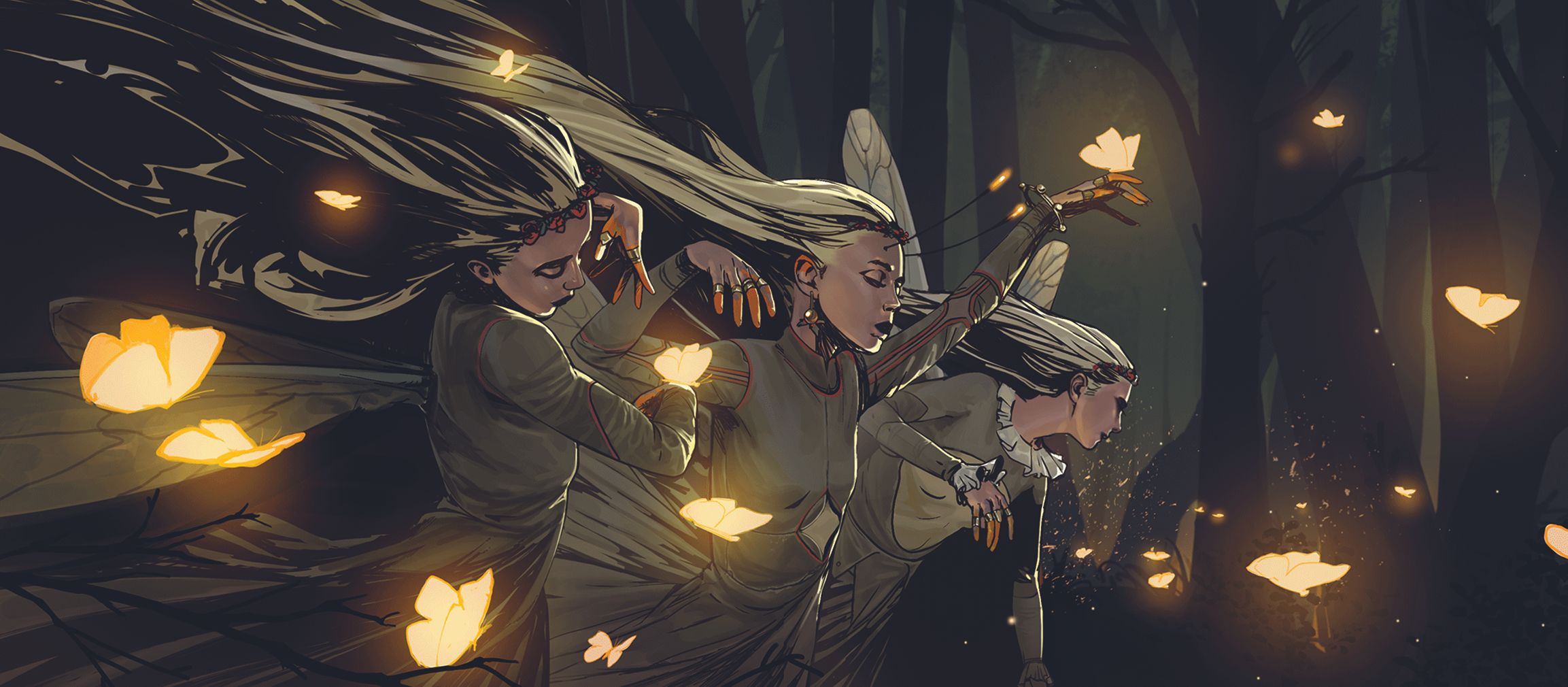 creativebloq.com - ImagineFX staff - 'I wanted to create something poetic and elegant, with a sense of movement, as if a wave were breaking in the middle of the forest'