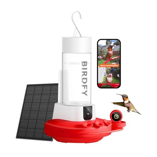 Birdfy Hummingbird Feeder With Dual Cameras - 2k Hd Smart Cameras Solar Powered