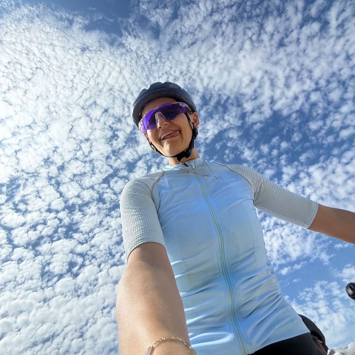 Senior Health Editor trying Rapha, Pas Normal, Universal Colours, and Jelenew cycling gear, in Richmond Park and Brighton