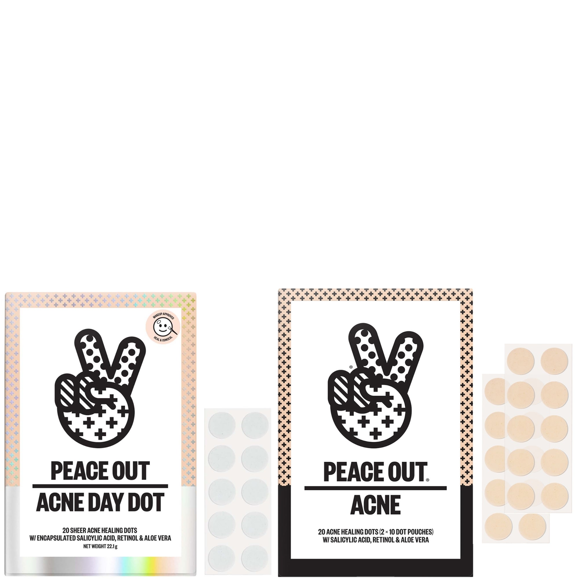 Peace Out Acne Salicylic Acid Day &amp;amp; Night Duo - Jumbo (40 Dots)
