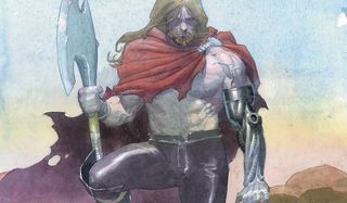 Comic book Thor with prosthetic arm