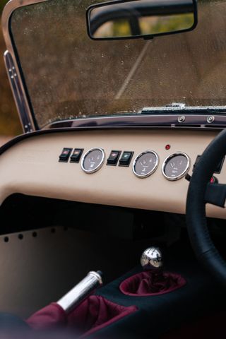 The Caterham's dashboard: minimal and purposeful