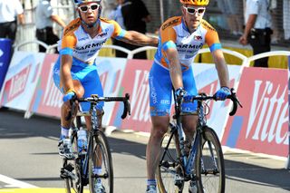 Martijn Maaskant and Tyler Farrar Tour de France 2010 stage one
