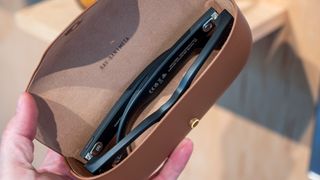 Ray-Ban Meta smart glasses in the new tan charging case