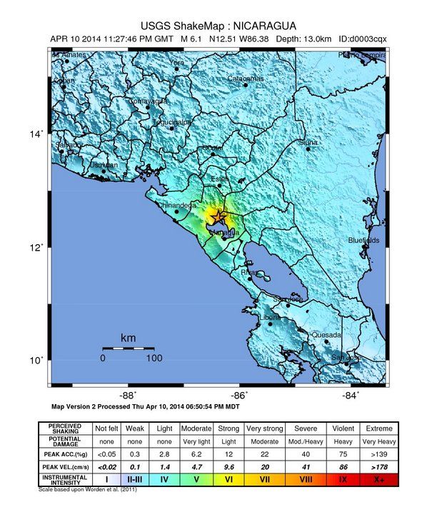 Nicaragua earthquake