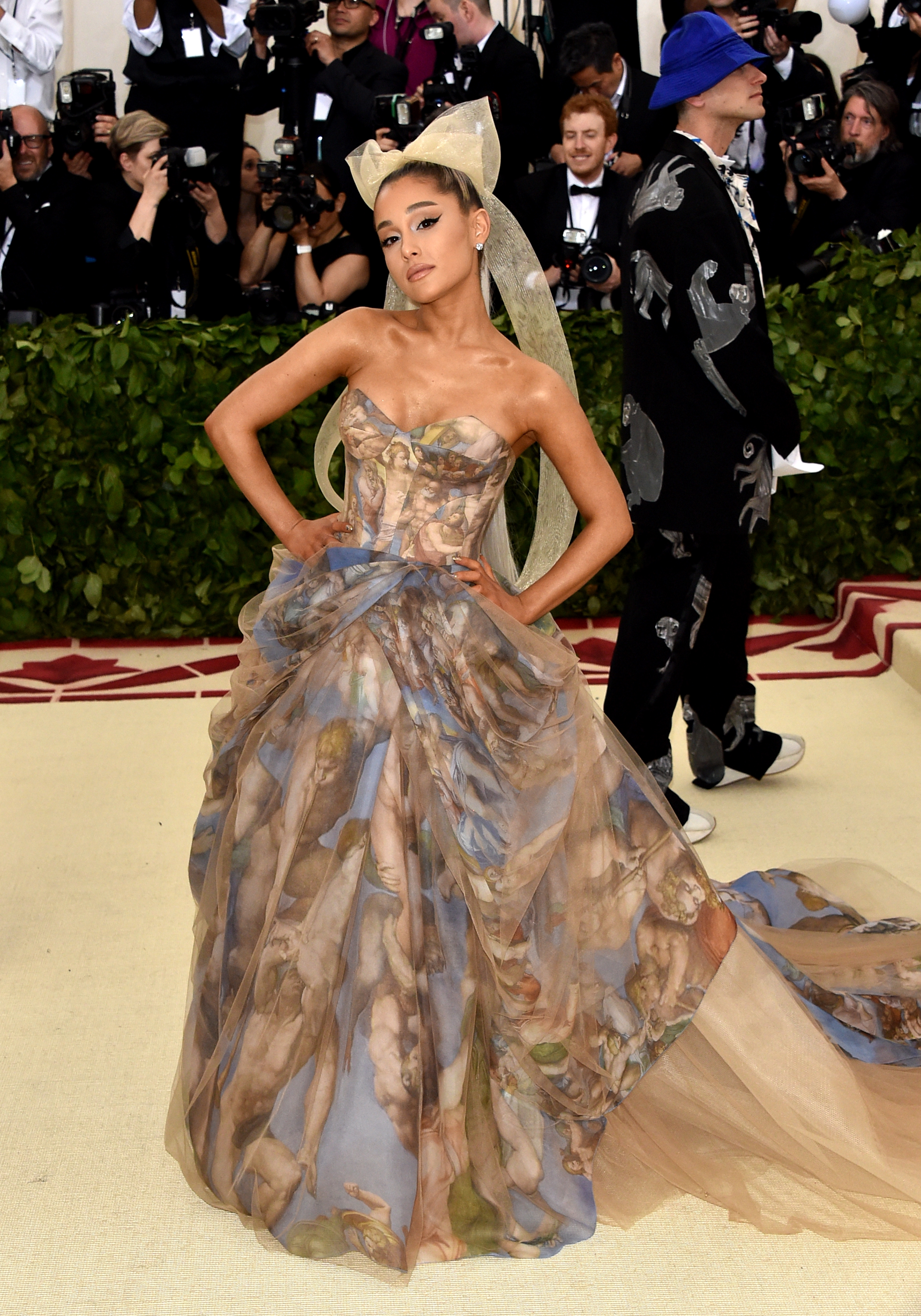 Images of celebrities at the Met Gala in the 2010s.